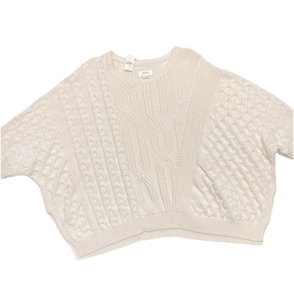 Anthropologie Maeve Oversized Cable Sweater Size XL Preppy Fisherman Academia - Picture 10 of 16